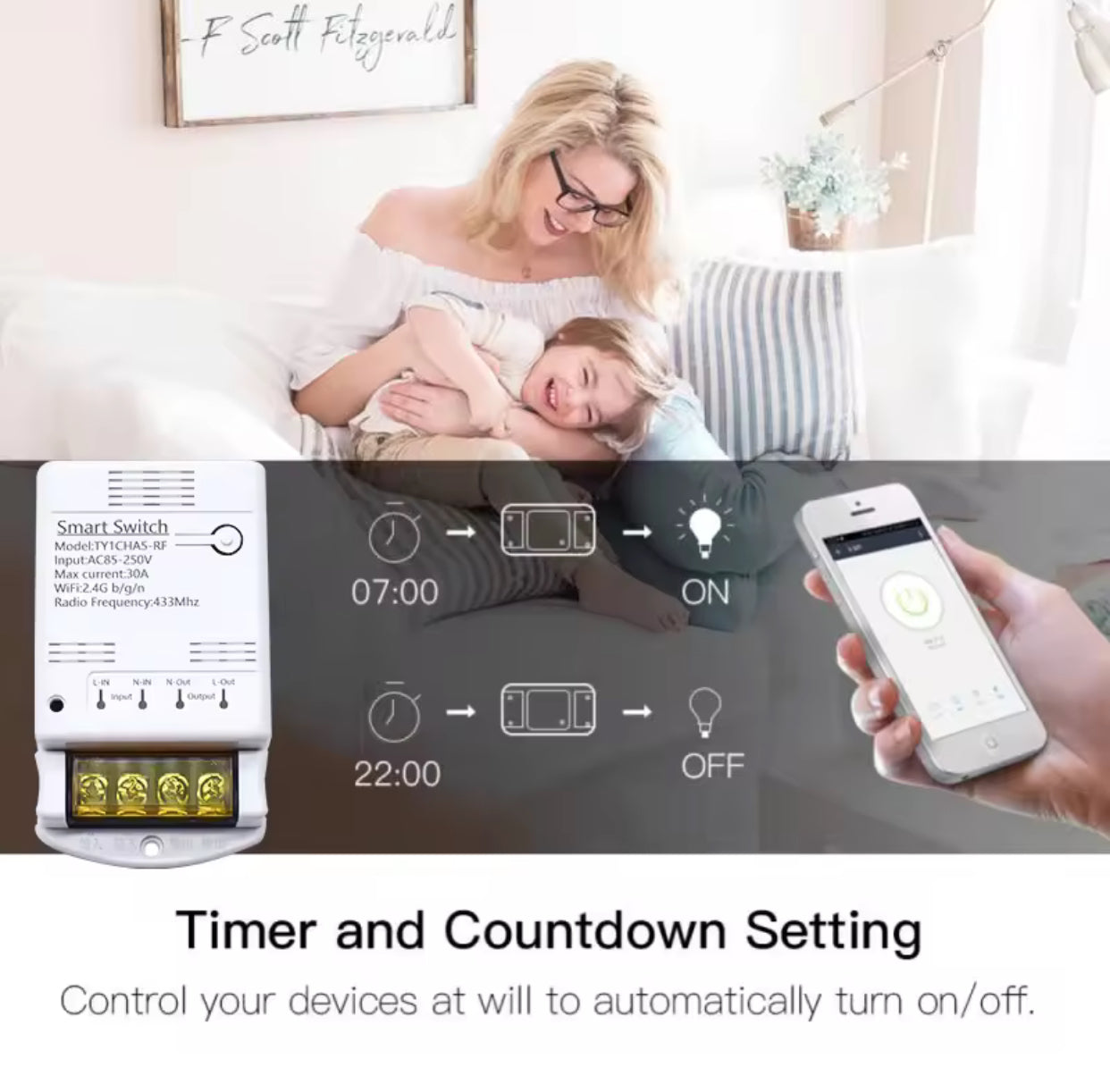 Smart WiFi Geyser Switch 30 Amp
